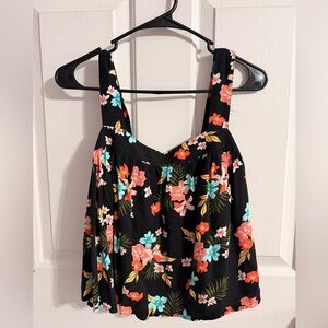 Floral Print Sleeveless Top